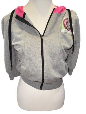 Vintage ecko red cropped zip up hoodie